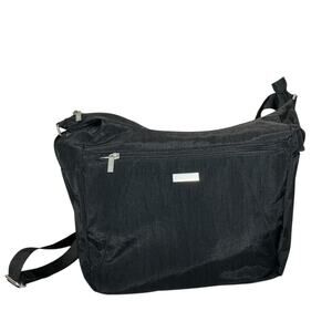 Baggallini Nylon Black Medium Zip Close Tote Pockets Bag Crossbody